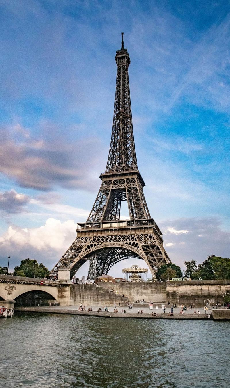 Eiffel Tower by the river